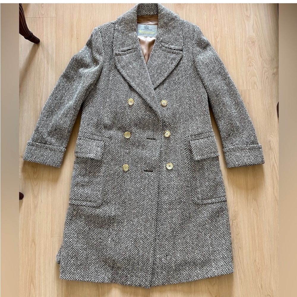 Vintage 100% Wool Tweed Coat